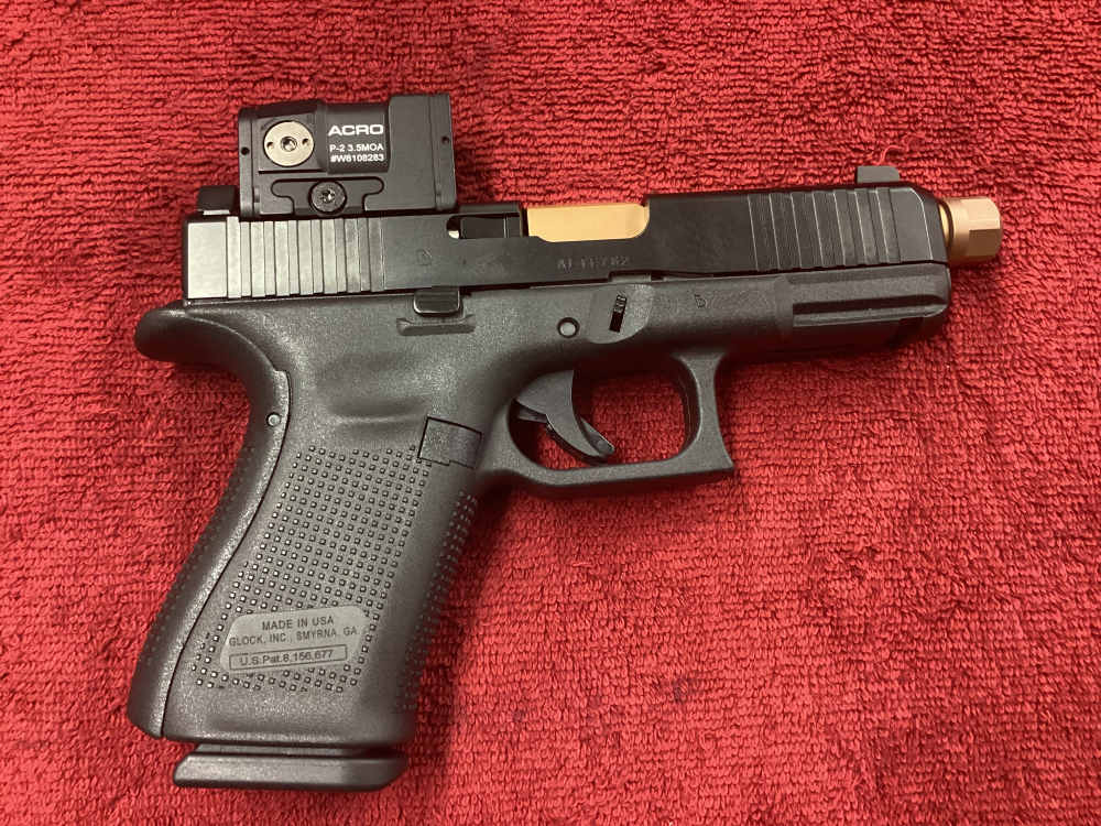 Glock 19 Gen 5 9MM + Aimpoint ACRO P-2 3.5MOA Threaded Barrel Bronze +2Mags-img-3