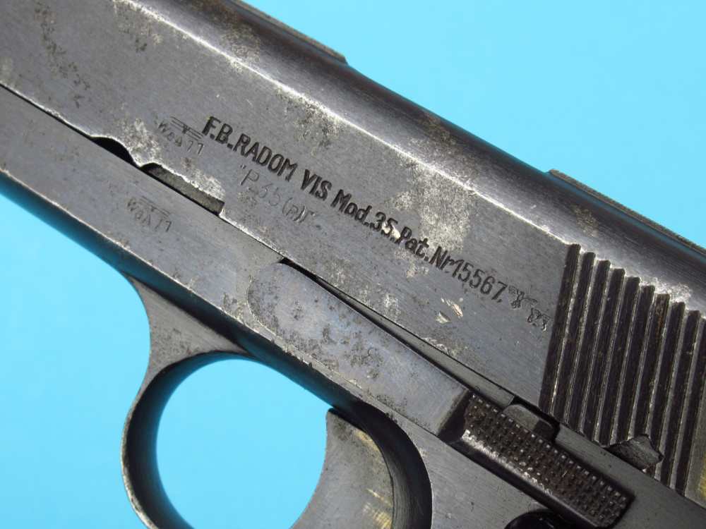 Rare WWII 1941 Slotted Polish Radom VIS pistol 9mm Luger German P38-img-1