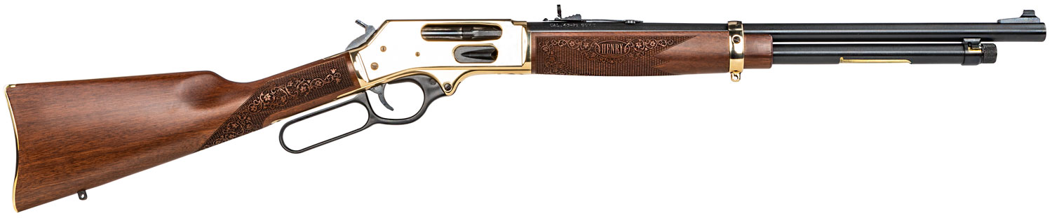 Henry Side Gate Lever Action 45-70 Gov Rifle 19.8 4+1 Brass Walnut -img-2