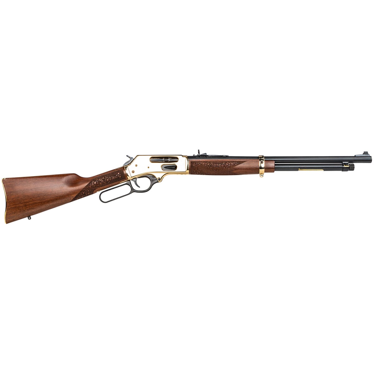 Henry Side Gate Lever Action 45-70 Gov Rifle 19.8 4+1 Brass Walnut -img-0