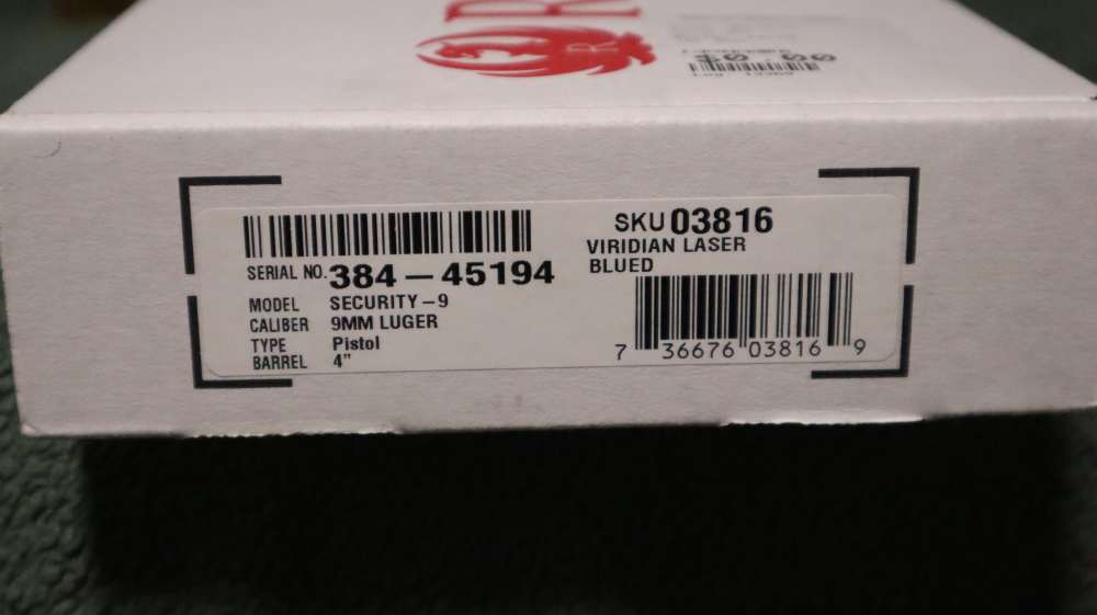 Ruger Security 9 with Viridian Laser-img-1