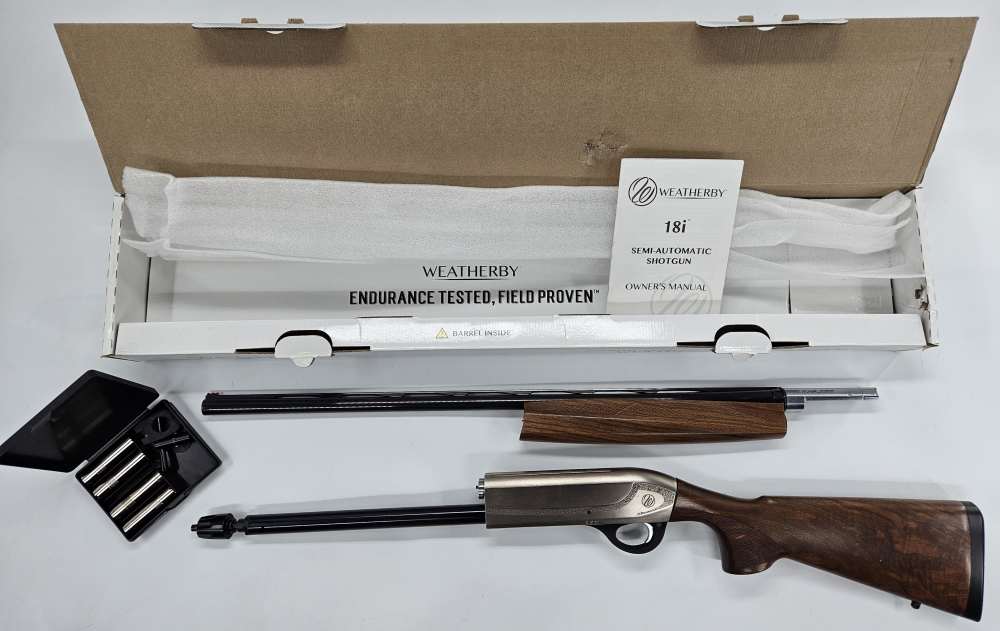 Weatherby ID22028MAG 18i Deluxe 20 ga 3" 4+1 28" VR Engraved Nickel Walnut -img-0