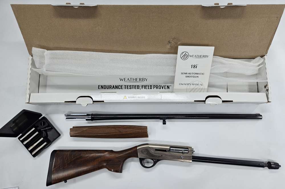 Weatherby ID22028MAG 18i Deluxe 20 ga 3" 4+1 28" VR Engraved Nickel Walnut -img-2