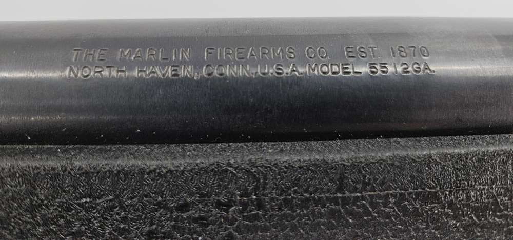 Marlin Model 55 Goose Gun GDL 12ga 36” Bolt Action JM Stamp BLK Syn Shotgun-img-5