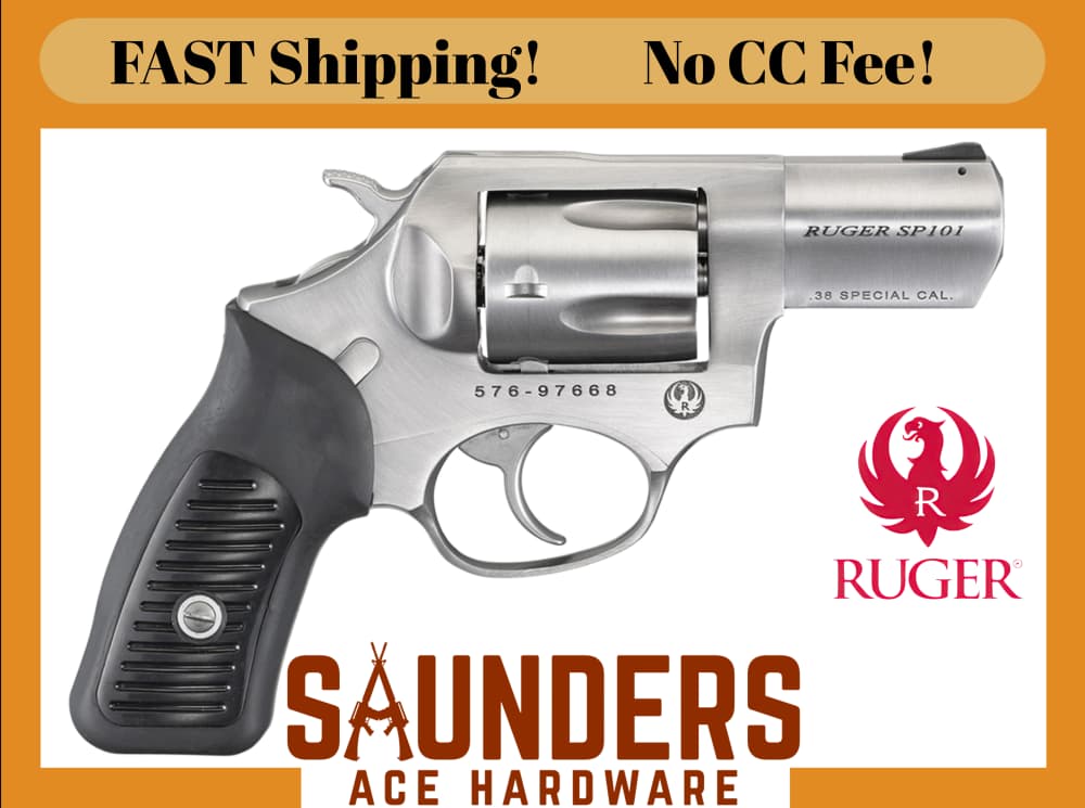 RUGER SP101 Stainless Large Caliber Revolver Integral Rear 38 Special +P 5R-img-0