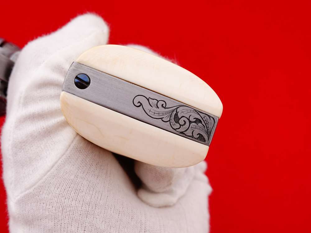 MASTER ENGRAVED 2ND GEN. 1957 COLT SAA .38 S&W SPECIAL FRENCH GREY W/ IVORY-img-37