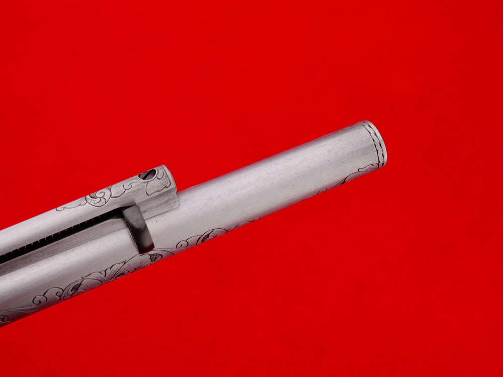 MASTER ENGRAVED 2ND GEN. 1957 COLT SAA .38 S&W SPECIAL FRENCH GREY W/ IVORY-img-39