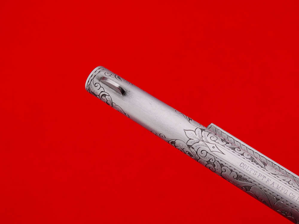 MASTER ENGRAVED 2ND GEN. 1957 COLT SAA .38 S&W SPECIAL FRENCH GREY W/ IVORY-img-28