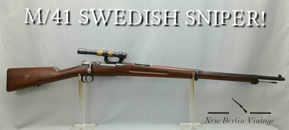 Swedish m/41 SNIPER RIFLE m41 6.5x55 AGA Scope, CLEAR OPTICS!-img-0