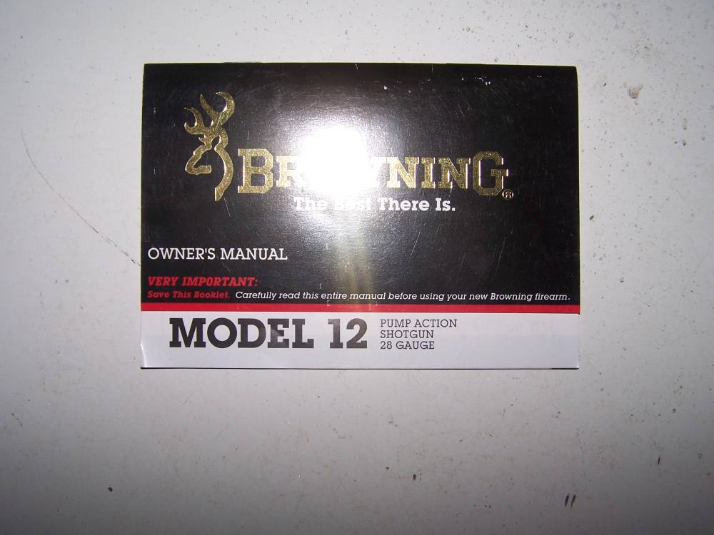 Browning Mod. 12 28 Ga. Manual-img-0