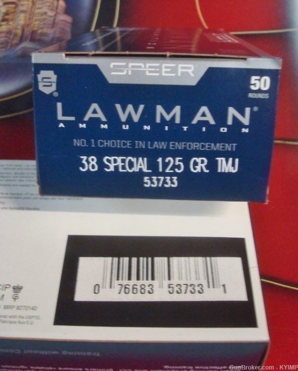 100 Speer Lawman 38 Special TMJ 125 grain Factory NEW 53733 Ammo-img-1
