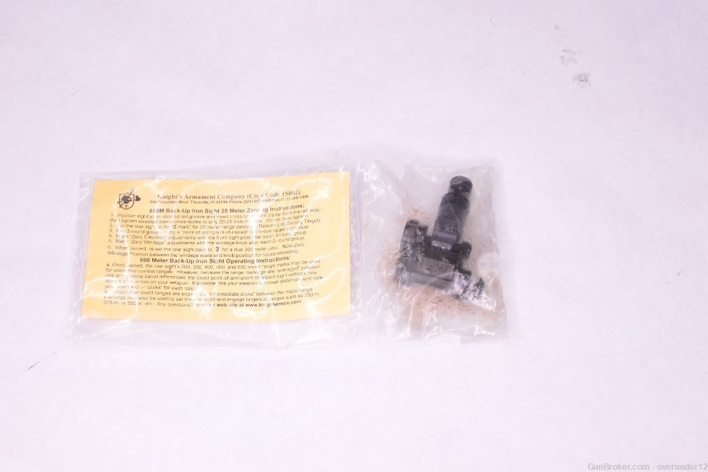 Knights Armament KAC 600M BUIS USMC Flip Rear Sight M110 MK12 MK18 COLT LMT-img-0