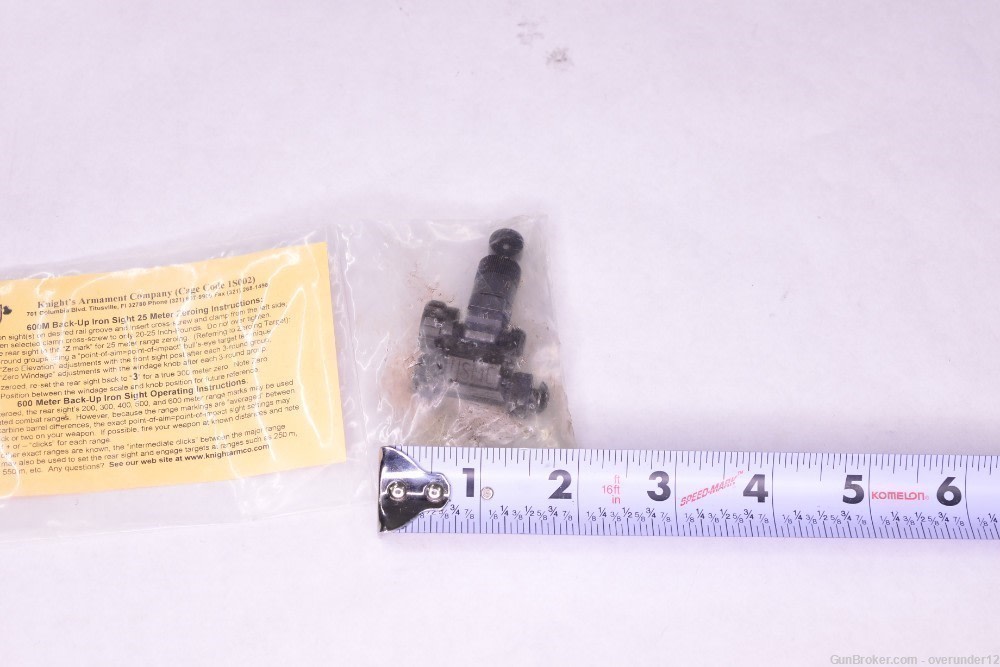 Knights Armament KAC 600M BUIS USMC Flip Rear Sight M110 MK12 MK18 COLT LMT-img-4