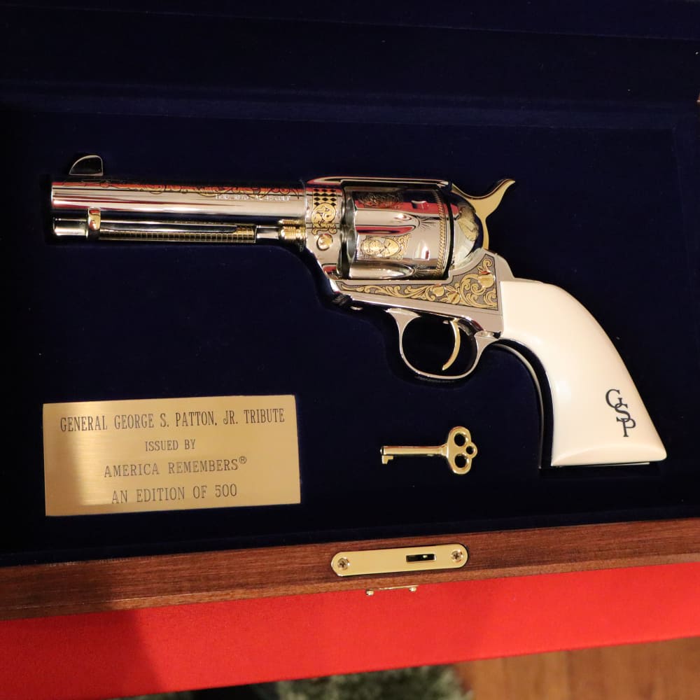 Cased Uberti Model 1873 General George S. Patton JR Tribute Revolver-img-15