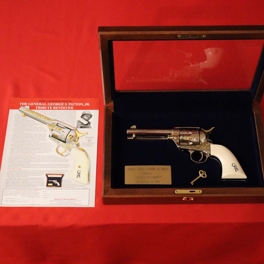 Cased Uberti Model 1873 General George S. Patton JR Tribute Revolver-img-2
