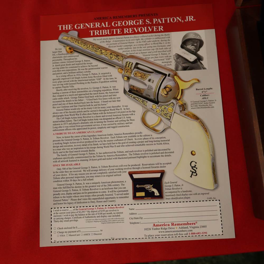 Cased Uberti Model 1873 General George S. Patton JR Tribute Revolver-img-25