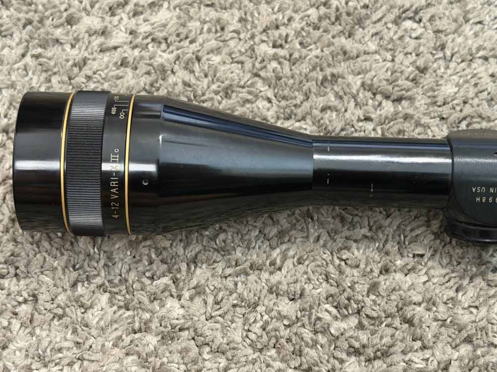 Leupold Vari-X IIc 4-12 riflescope gloss 1” tube duplex reticle 2 MOA nice-img-4