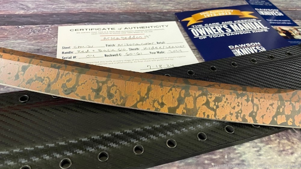 Dawson sword Armageddon 19" American made Japanese sword CPM - 3V - 5% OFF-img-2