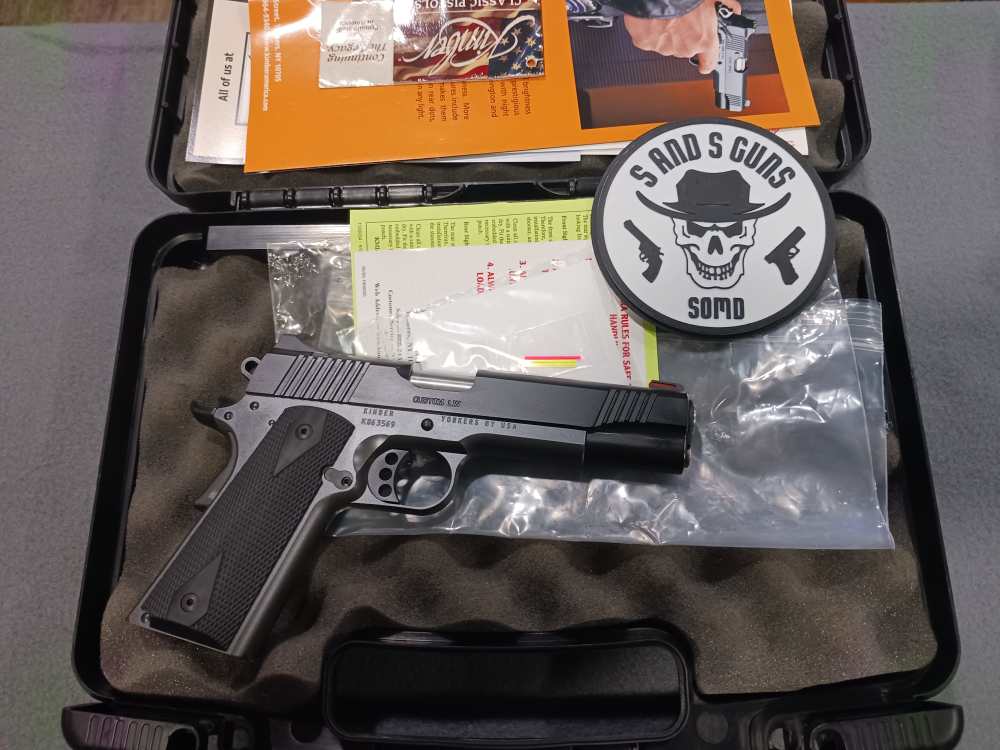 KIMBER 1911 CUSTOM LW GHOST 45 ACP SEMI AUTO PISTOL USED-img-1