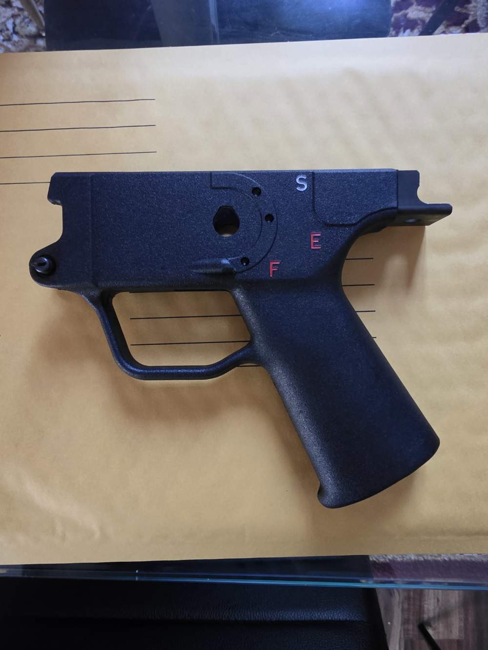 HK Heckler and Koch SP5 MP5 SEF Trigger Housing Clipped and Pinned-img-0