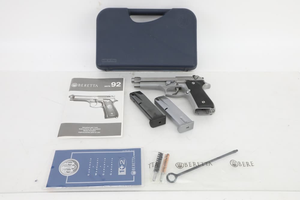 Beretta 92FS Inox 9mm 4.9" Ghost 1992 w/2 Mags Factory Box & NR!-img-0