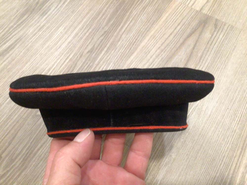Rare WWII German Luftwaffe Fire Brigade Cap Hat W/Maker -img-4