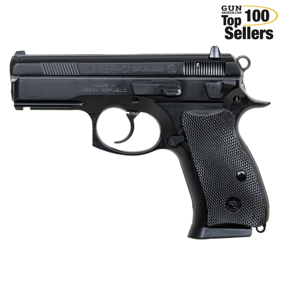 CZ 75 P-01 Double Action Compact 9mm 3.7" Alloy Frame Fixed Sights (91199)-img-0