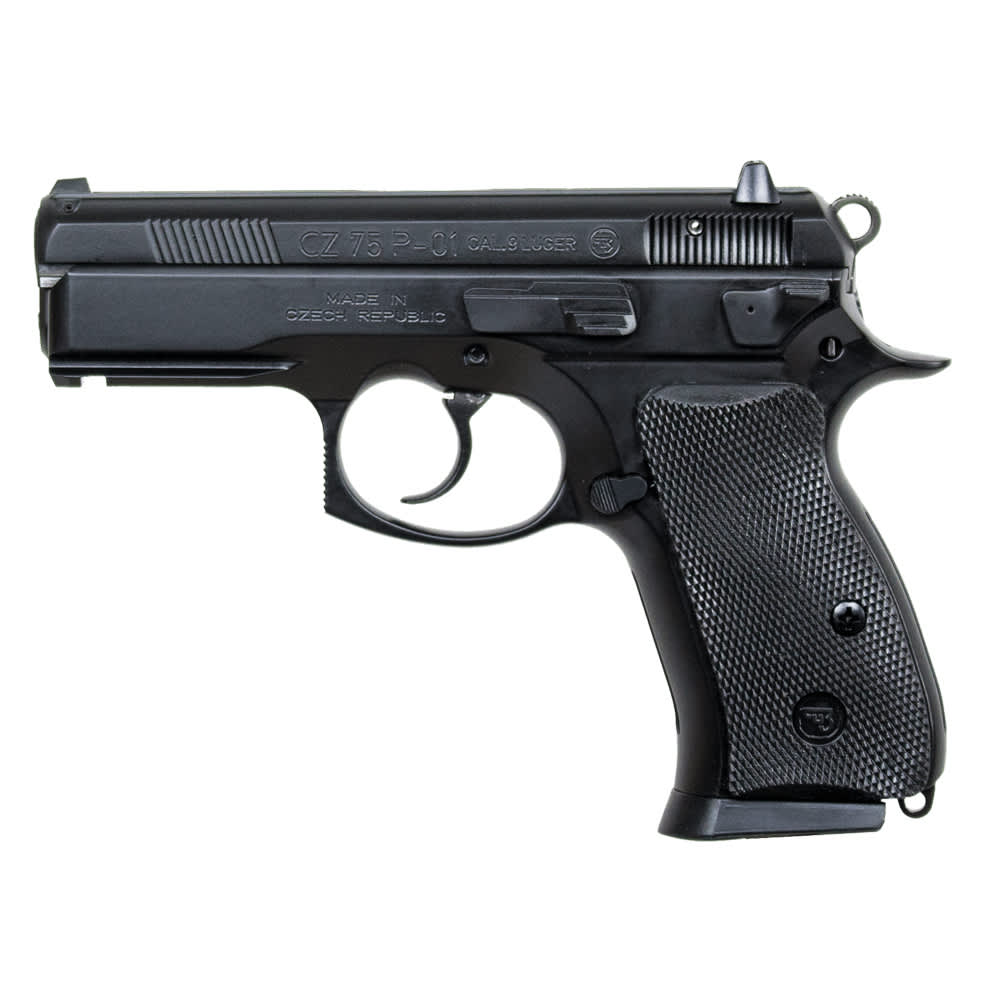 CZ 75 P-01 Double Action Compact 9mm 3.7" Alloy Frame Fixed Sights (91199)-img-1