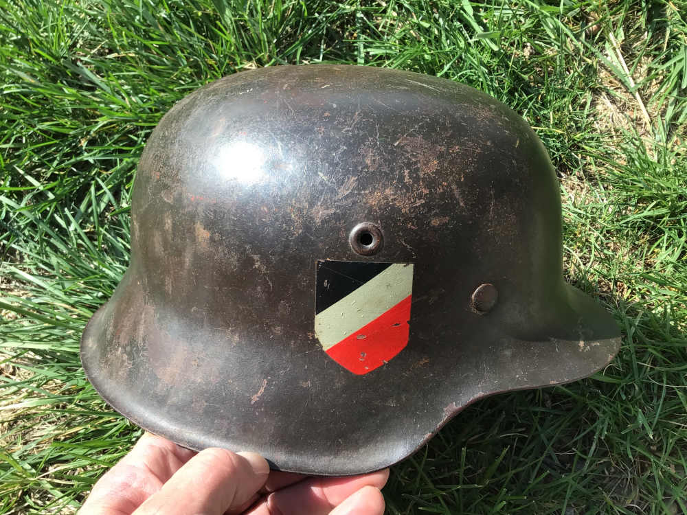 Original WWII German M42 Helmet W/Liner - NS68 Shell-img-4
