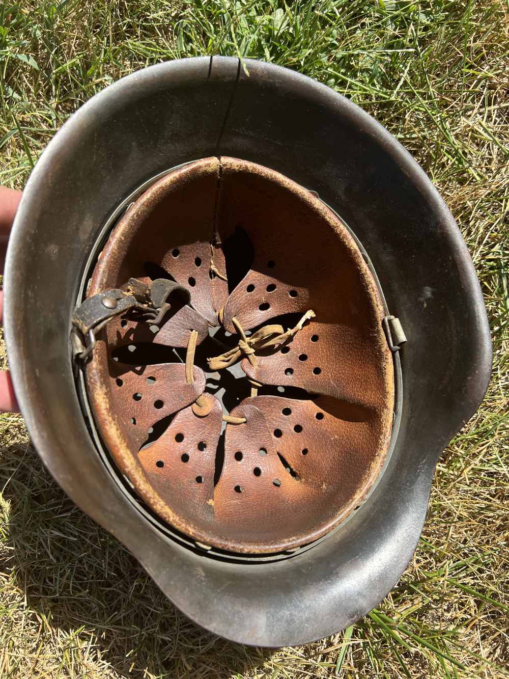 Original WWII German M42 Helmet W/Liner - NS68 Shell-img-6