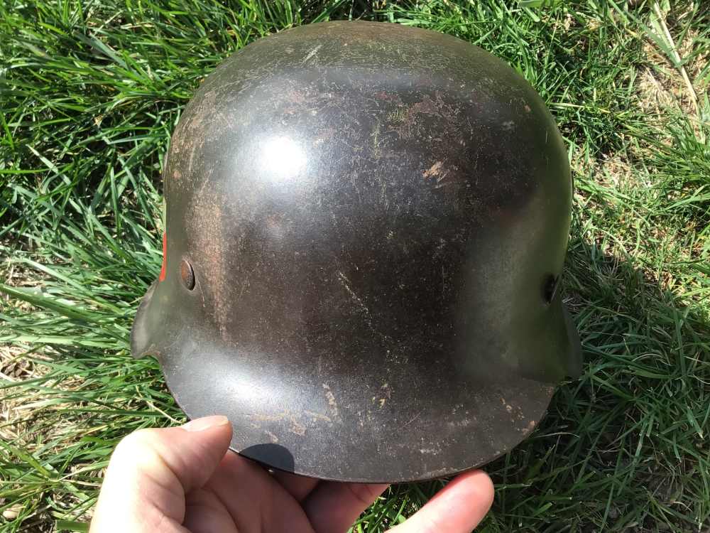 Original WWII German M42 Helmet W/Liner - NS68 Shell-img-3