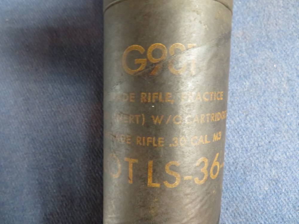 VIETNAM WAR US M31 PRACTICE RIFLE GRENADE-DATED 1964-W/ TUBE-img-12