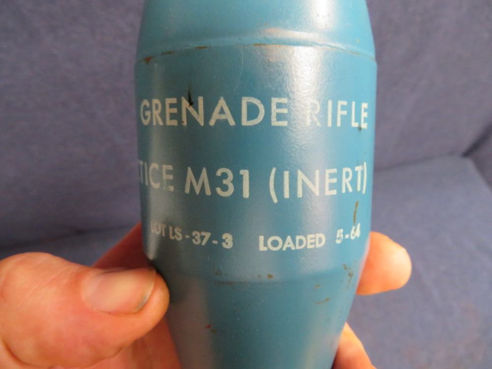 VIETNAM WAR US M31 PRACTICE RIFLE GRENADE-DATED 1964-W/ TUBE-img-6