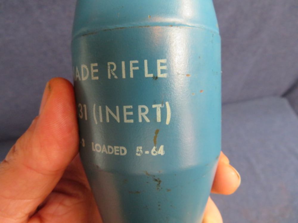 VIETNAM WAR US M31 PRACTICE RIFLE GRENADE-DATED 1964-W/ TUBE-img-7