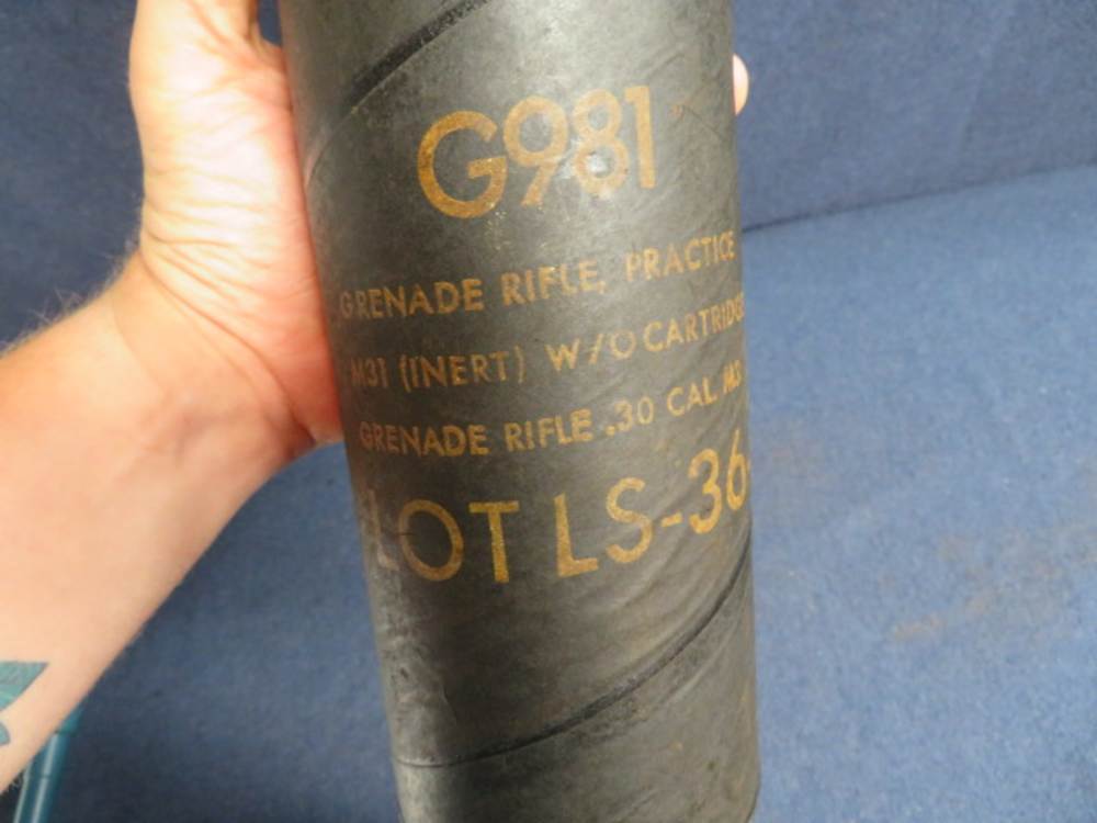 VIETNAM WAR US M31 PRACTICE RIFLE GRENADE-DATED 1964-W/ TUBE-img-14
