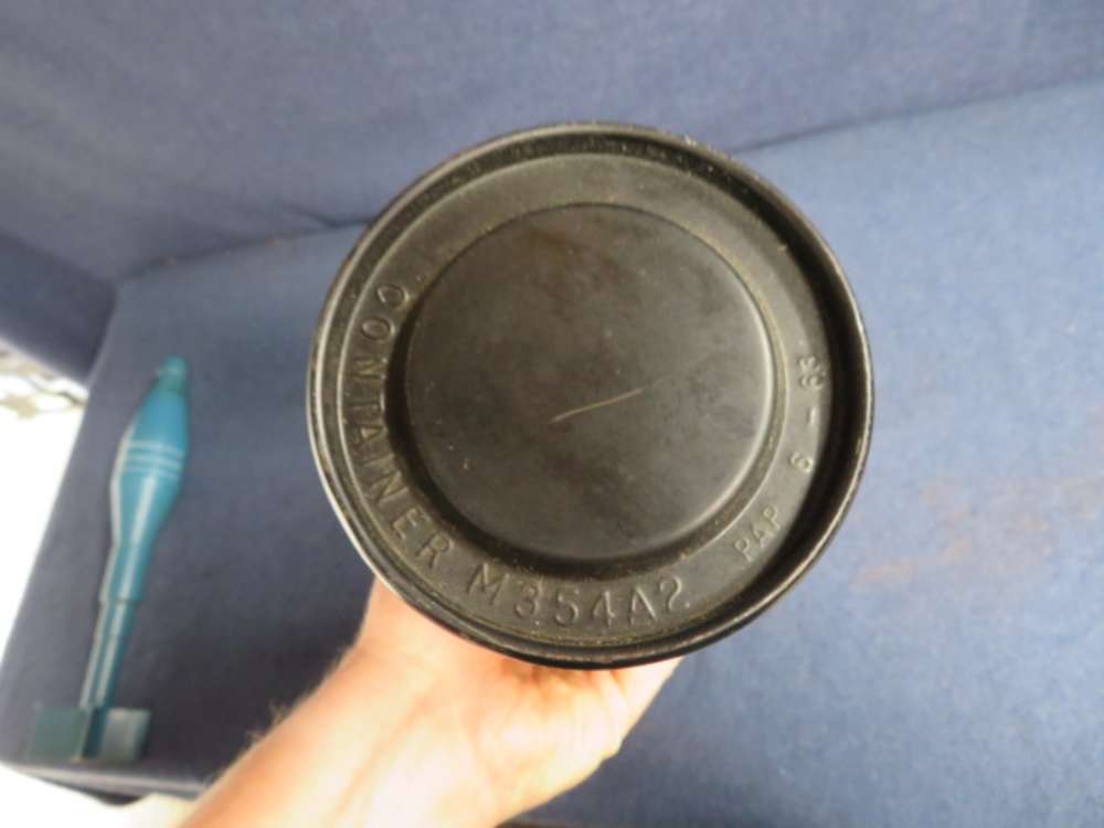 VIETNAM WAR US M31 PRACTICE RIFLE GRENADE-DATED 1964-W/ TUBE-img-16