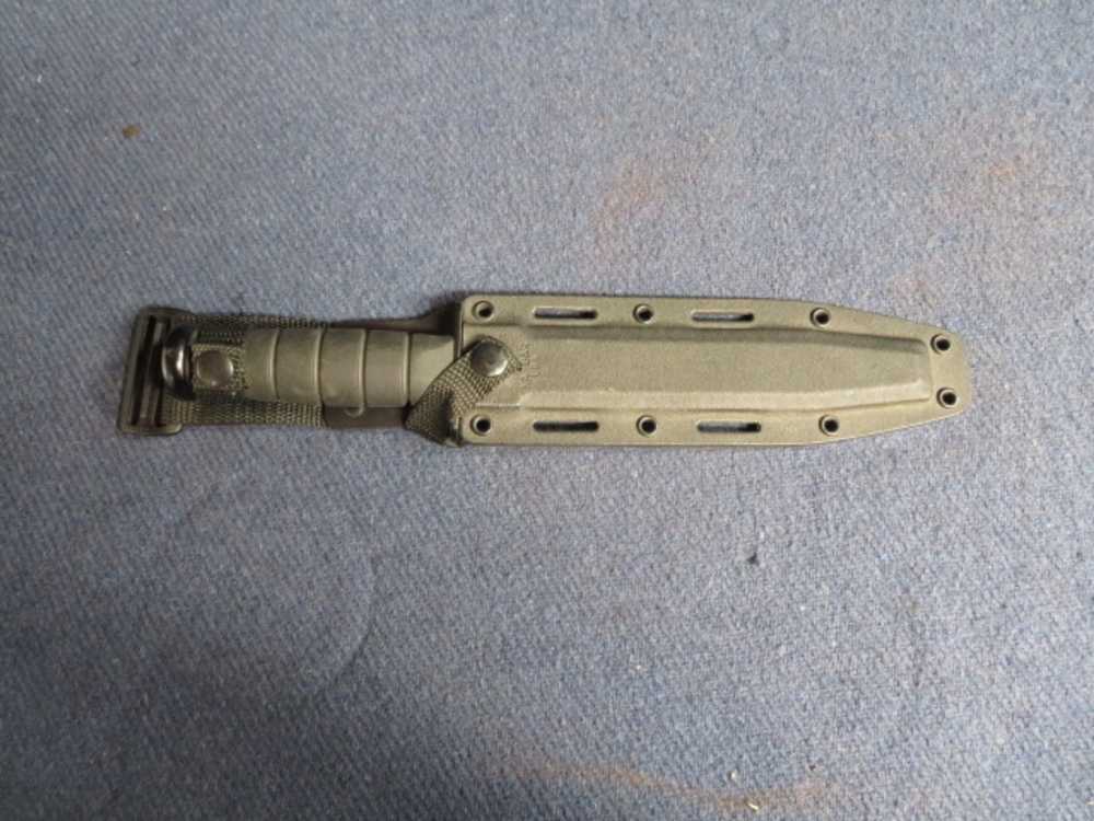 KA-BAR MODEL 1245 COMBAT FIGHTING KNIFE W/ SHEATH-SERRATED TANTO BLADE-img-6