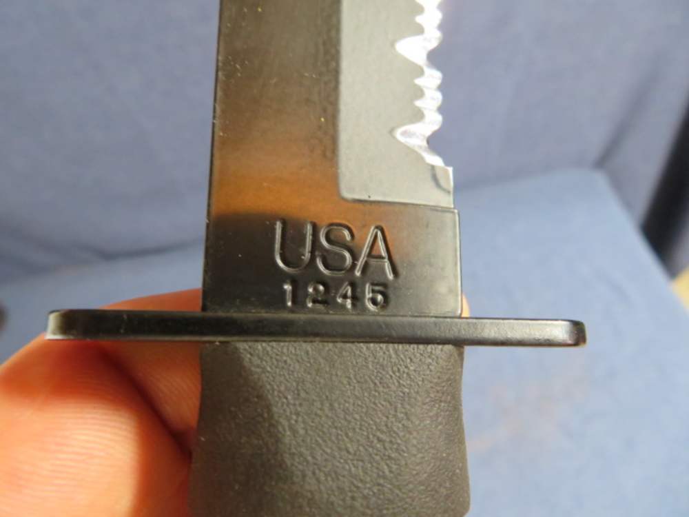 KA-BAR MODEL 1245 COMBAT FIGHTING KNIFE W/ SHEATH-SERRATED TANTO BLADE-img-8