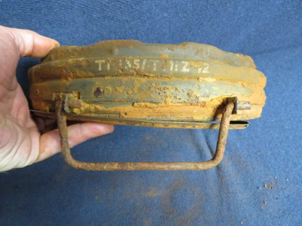 WWII GERMAN TELLERMINE 35 STAHL ANTI-TANK LAND MINE-ORIGINAL-img-12