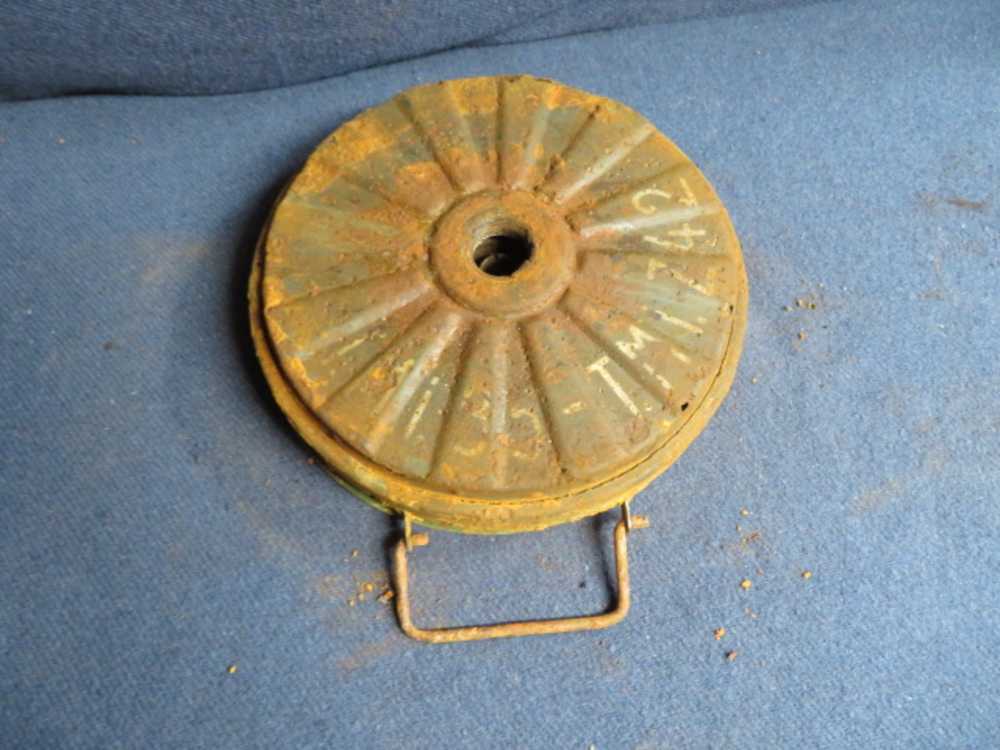 WWII GERMAN TELLERMINE 35 STAHL ANTI-TANK LAND MINE-ORIGINAL-img-0