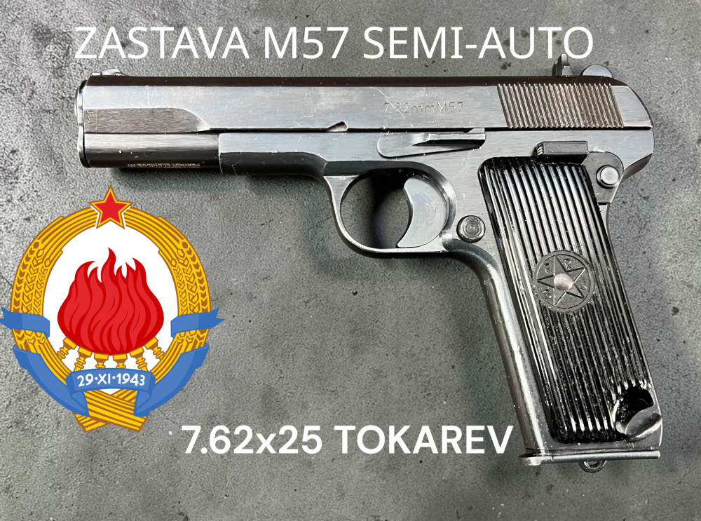 ZASTAVA M57 SEMI-AUTO PISTOL - 7.62X25 TOKAREV - 9 RD MAG - PENNY START-img-0