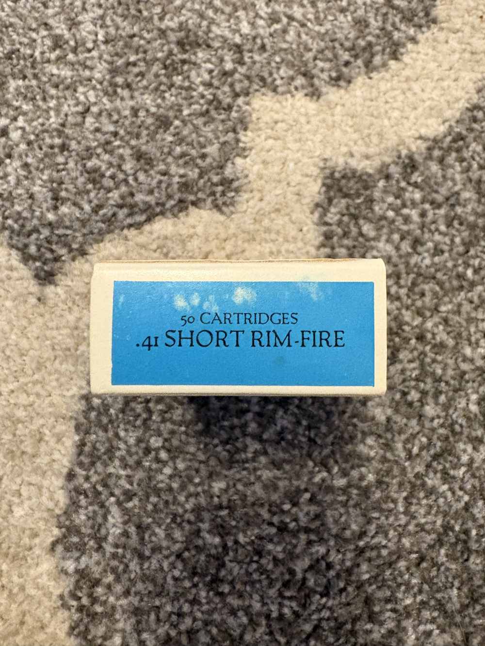 . 41 Short Rim-Fire Ammo Navy Arms Co box of 50 NOS Minty cartridges -img-2