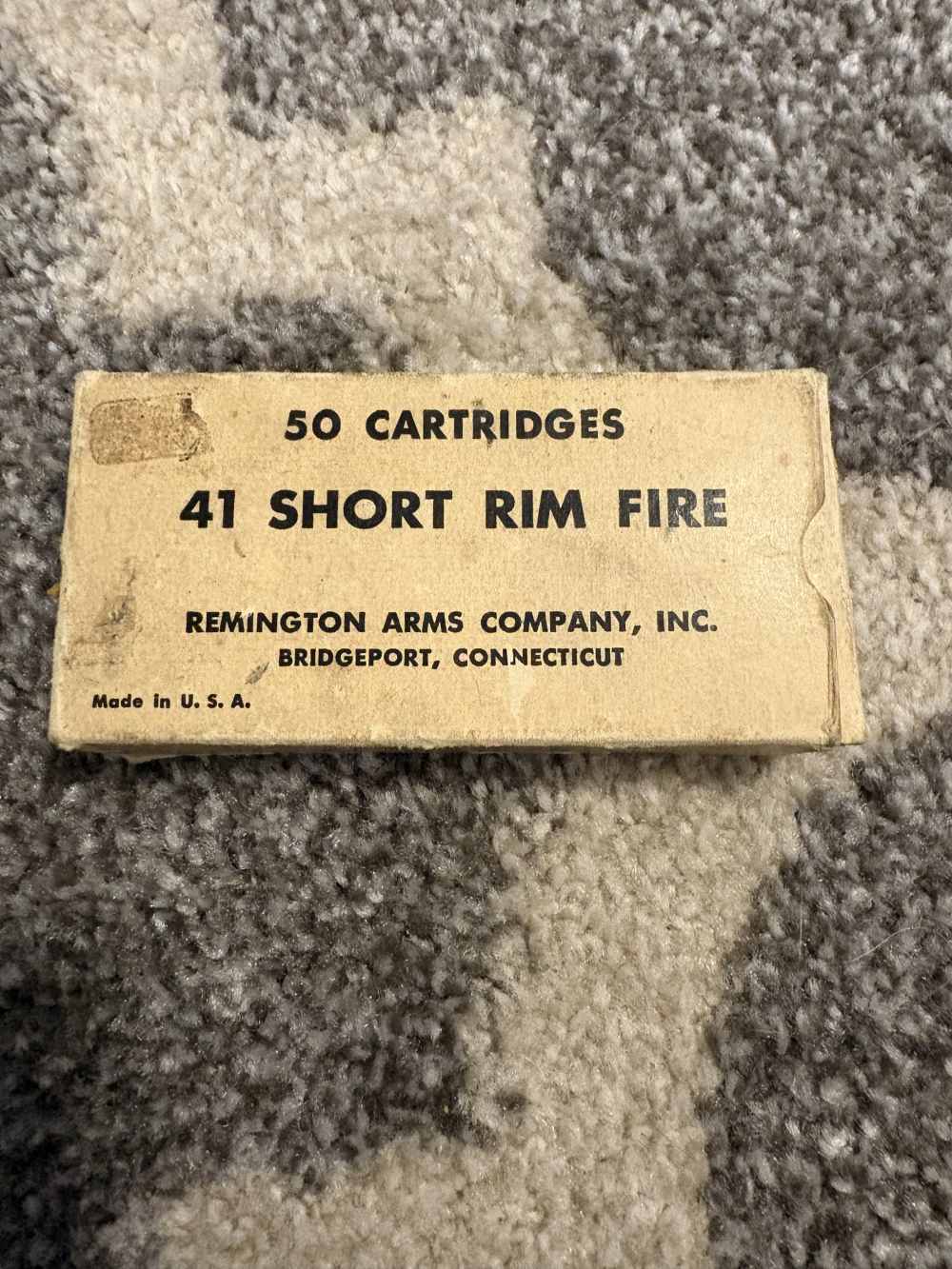 Remington .41 short Rim-fire NOS box of 50 minty cartridges Rimfire-img-0