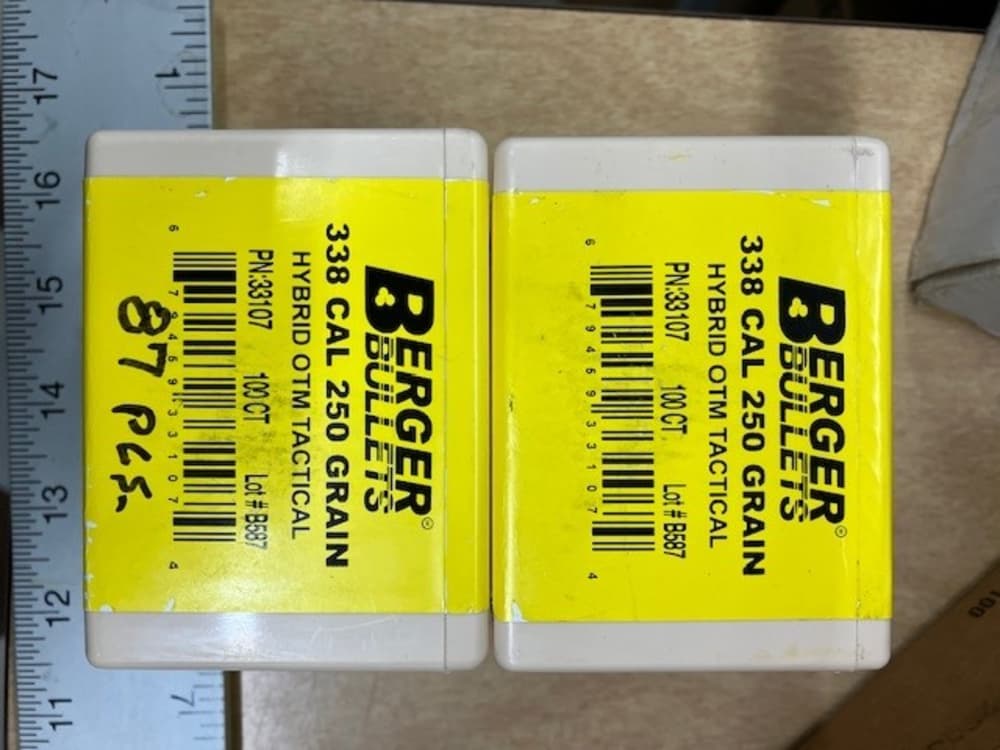 Bullets Berger 338cal 250gr Hybrid OTM Tactical 187pcs. -img-0