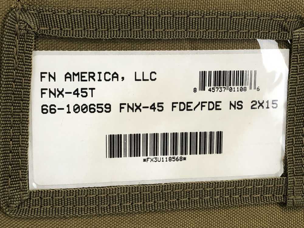 NIB FN FNX-45 Tactical .45acp DA/SA Pistol FDE w/ Night Sights 2-15rd Mags-img-10