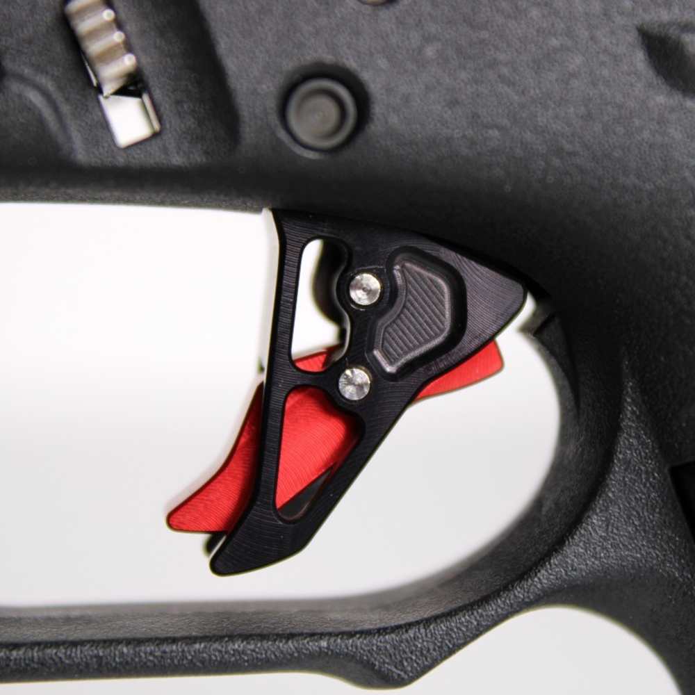 CORSA Skeletonized trigger for Glock 43, 43X, 48 Pistols  BLACK / RED-img-1