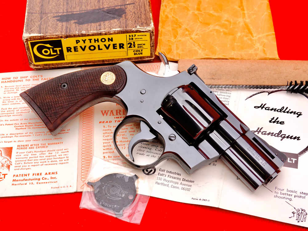 HOLY GRAIL 1ST GEN. 1964 COLT PYTHON 2.5" ROYAL BLUE .357 MAGNUM - COMPLETE-img-9