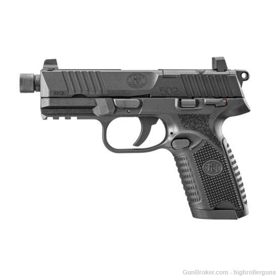 NEW FN 502 TACTICAL 4.6" 1X15RD 1X10RD .22LR PISTOL BLACK  66-101010-img-0