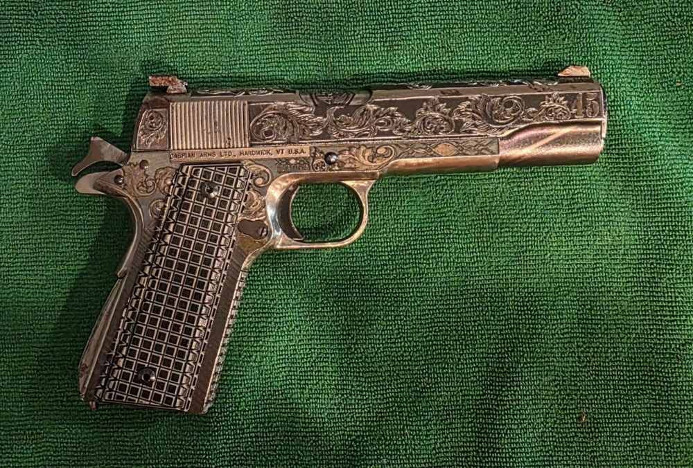 Caspian Arms 1911 %".45 ACP Custom Engraved-img-0