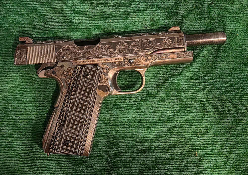 Caspian Arms 1911 %".45 ACP Custom Engraved-img-4